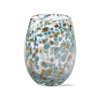 Blue Speckle Stemless Wine Glass