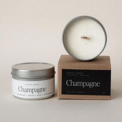 Champagne Candle With Wooden Wick