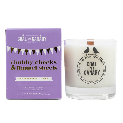 Chubby Cheeks and Flannel Sheets Wood Wick Candle