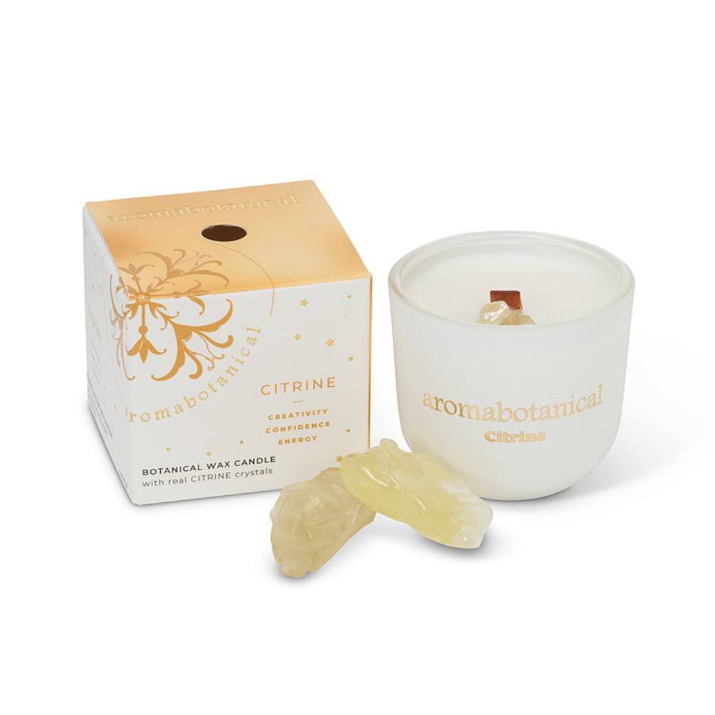 Citrine Crystal Mini Candle
