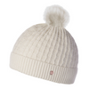 Cream Cashmere Blend Pom Pom Beanie