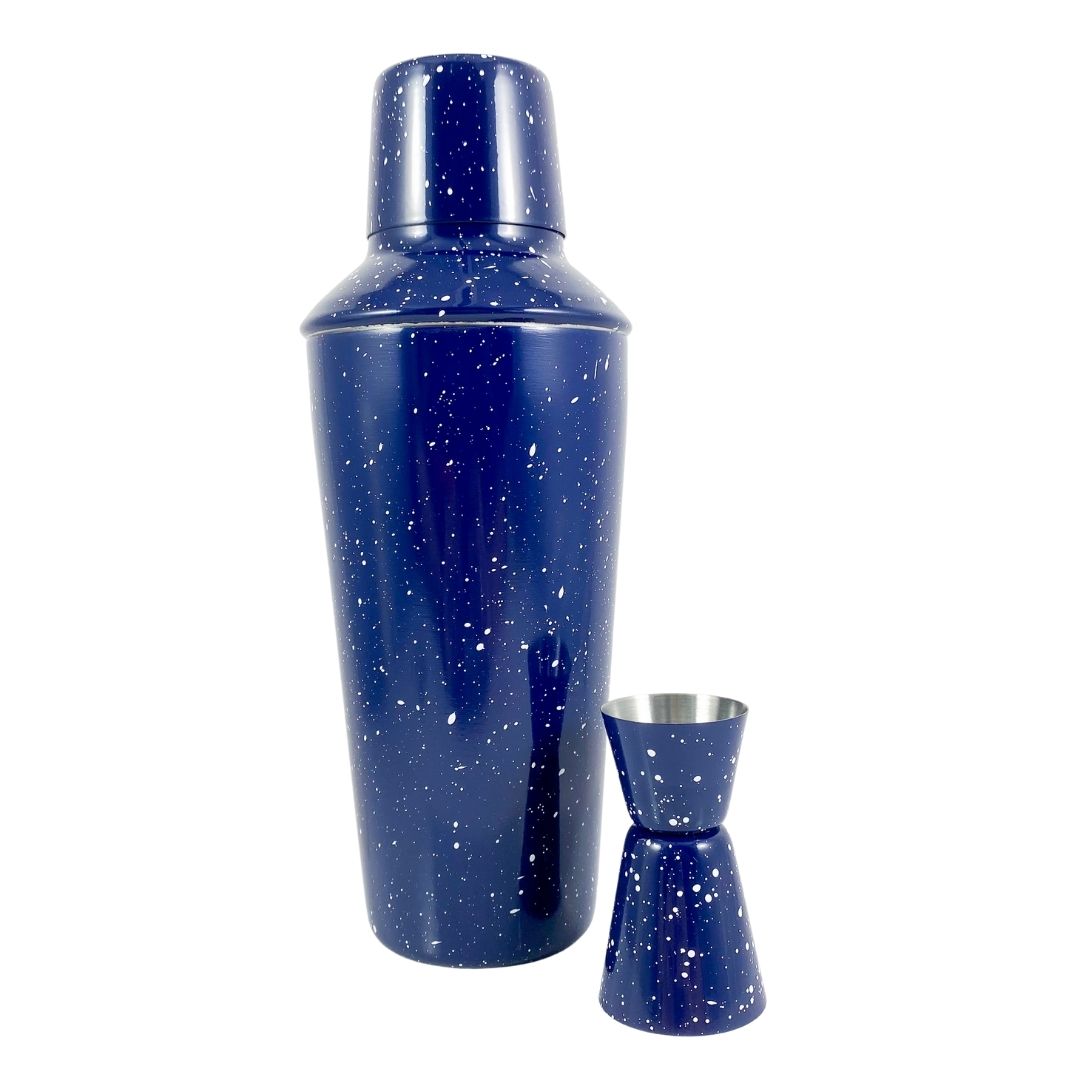 Enamel Cocktail Shaker & Jigger Set