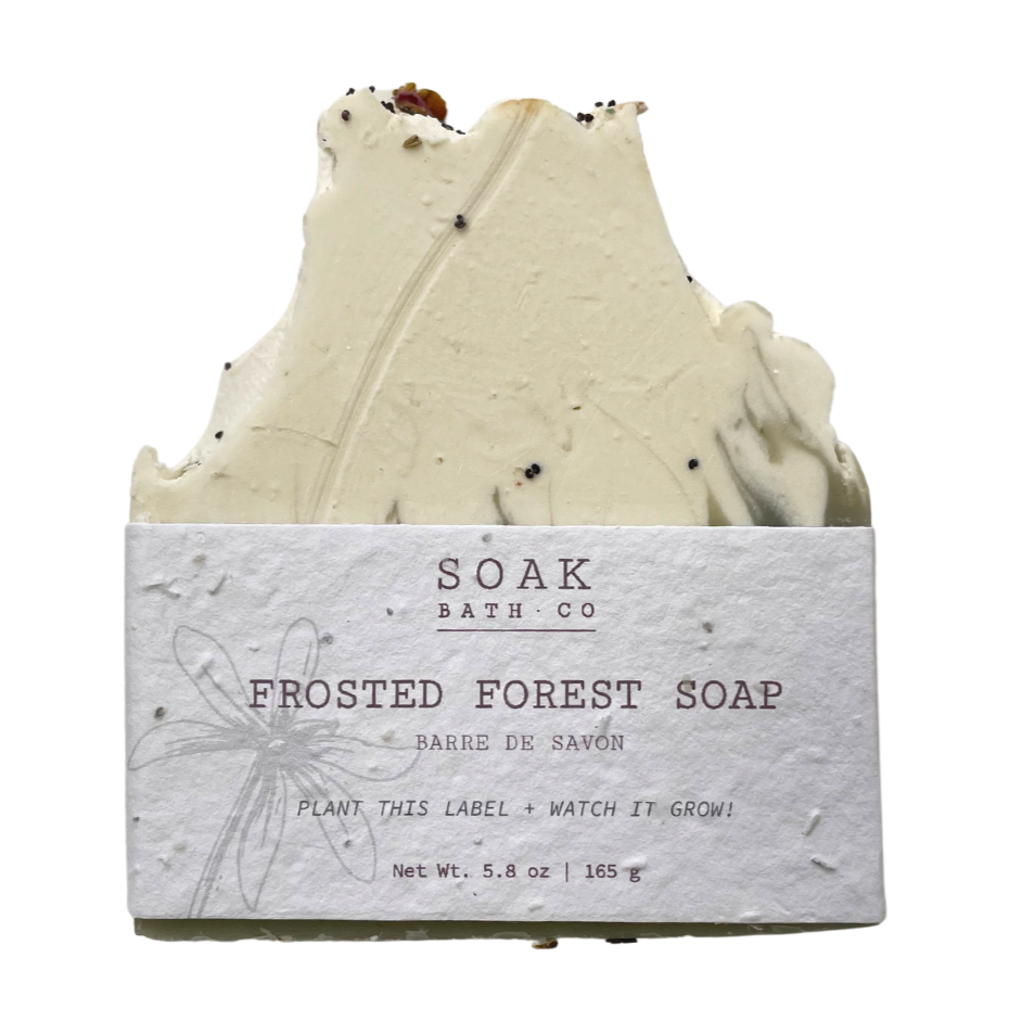 Frosted Forest Soap Bar with Wildflower Seed Paper
