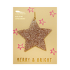 Gold Glitter Star Ornament