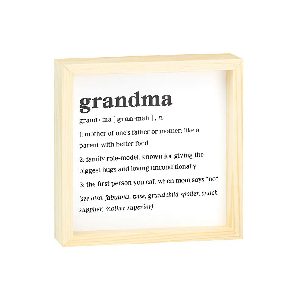 Wooden Framed Grandma Sign