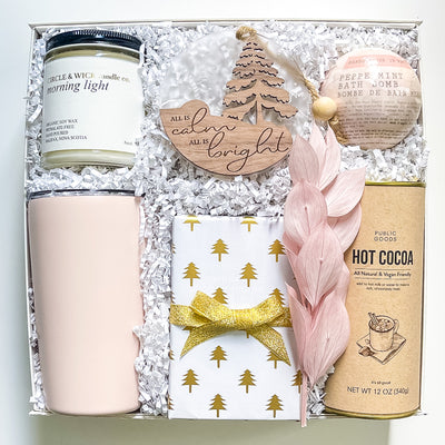 Christmas gift delivery, holiday gift delivery, employee holiday gifts, client Christmas gifts, client holiday gifts, holiday gifts for clients, holiday gifts for employees, Christmas gifts for boss, Christmas gifts for friends, Christmas gifts for her, holiday gifts for wife, Christmas gifts for wife, Pink Holiday Gifts, Hot Cocoa Gift Boxes, Christmas Gifts for Girlfriend, Festive Gift Boxes, Luxury Gift Delivery, Shipped Gifts Canada