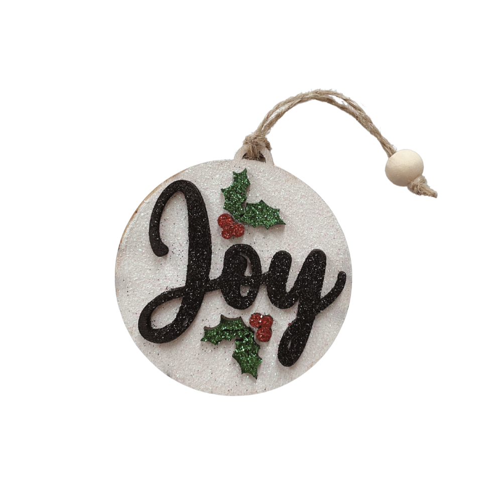 Joy Handmade Sparkle Ornament (Exclusive To Black Bow Gift Co.)