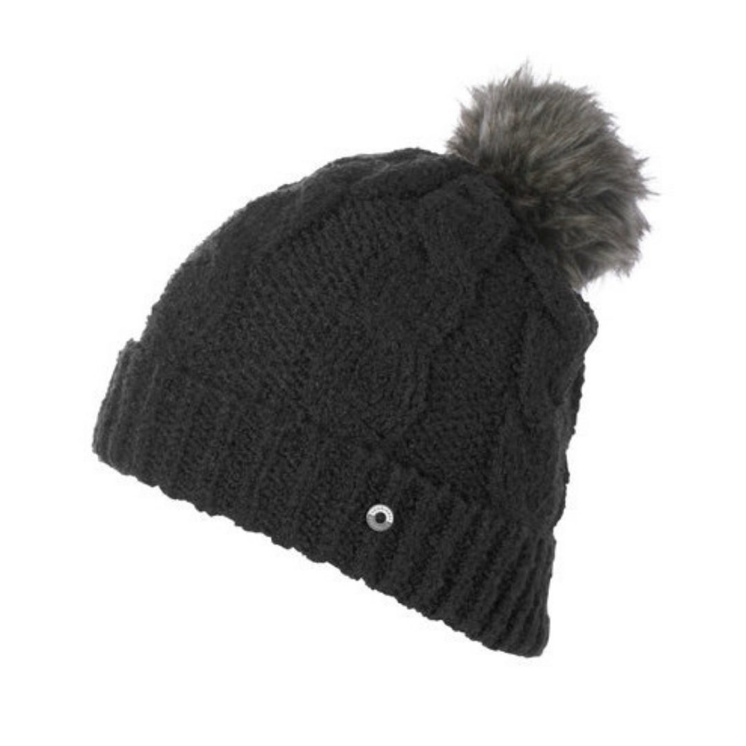 Cozy Black Pom Pom Beanie