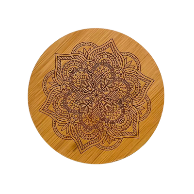 Bamboo Coasters with Mandala (Set of 2)