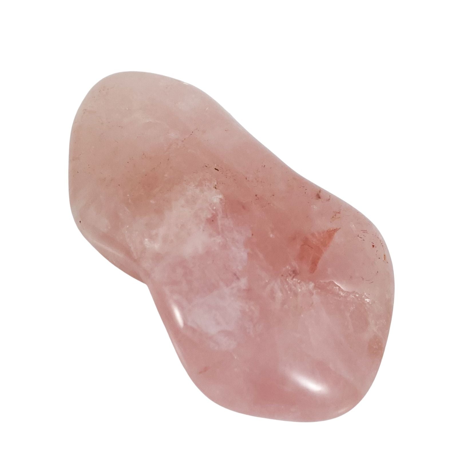 Rose Quartz Stone In Pink Organza Bag