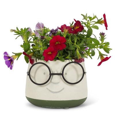 Face With Glasses Planter