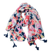 Floral Scarf With Tassels