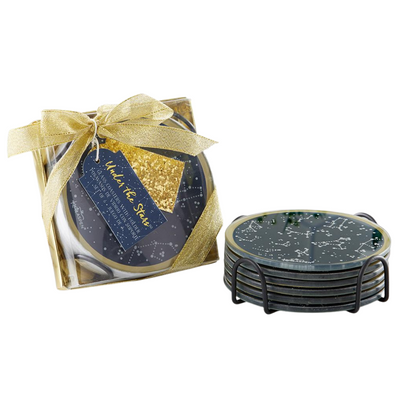 Under The Stars Coasters (Set of 6 with Holder)