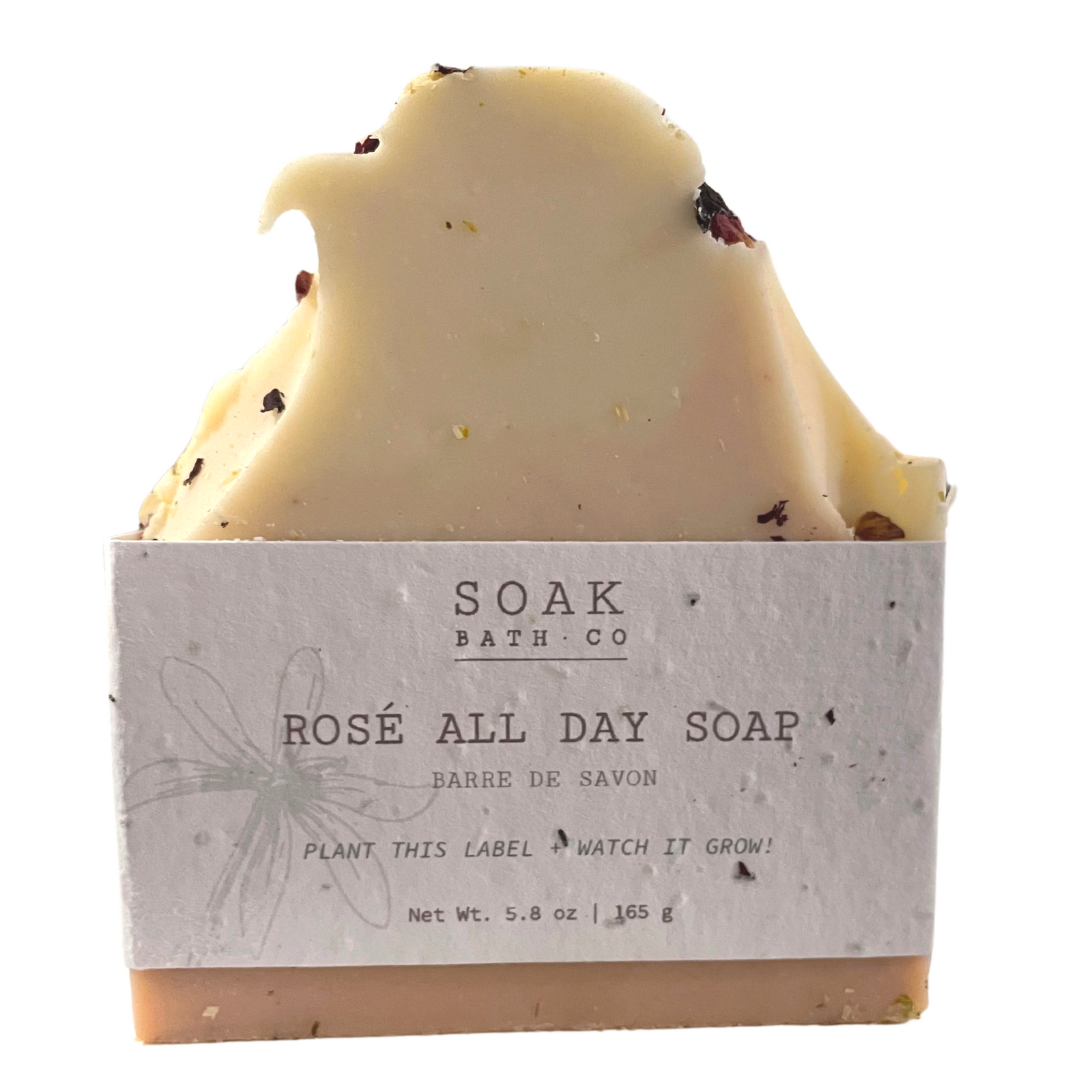 Rosé All Day Soap Bar with Wildflower Seed Paper