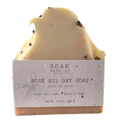 Rosé All Day Soap Bar with Wildflower Seed Paper