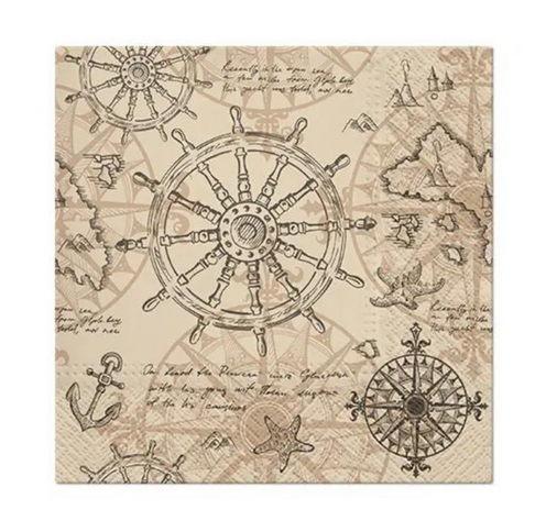 Vintage Nautical Paper Napkins 20ct