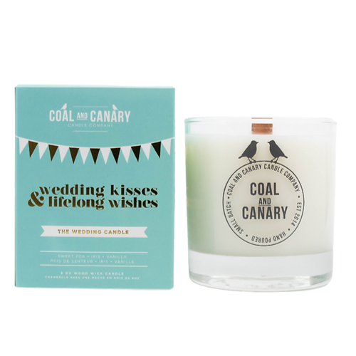Wedding Kisses & Lifelong Wishes Wood Wick Candle