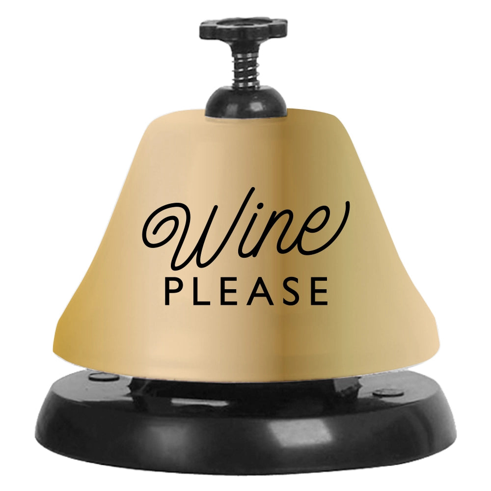 Wine Please Gold Drink Bell