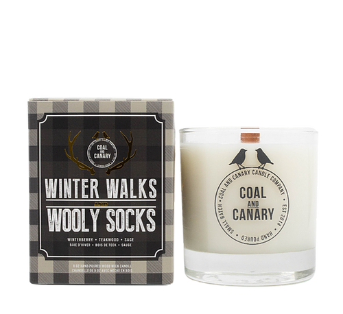 Winter Walks And Wooly Socks Wood Wick Candle