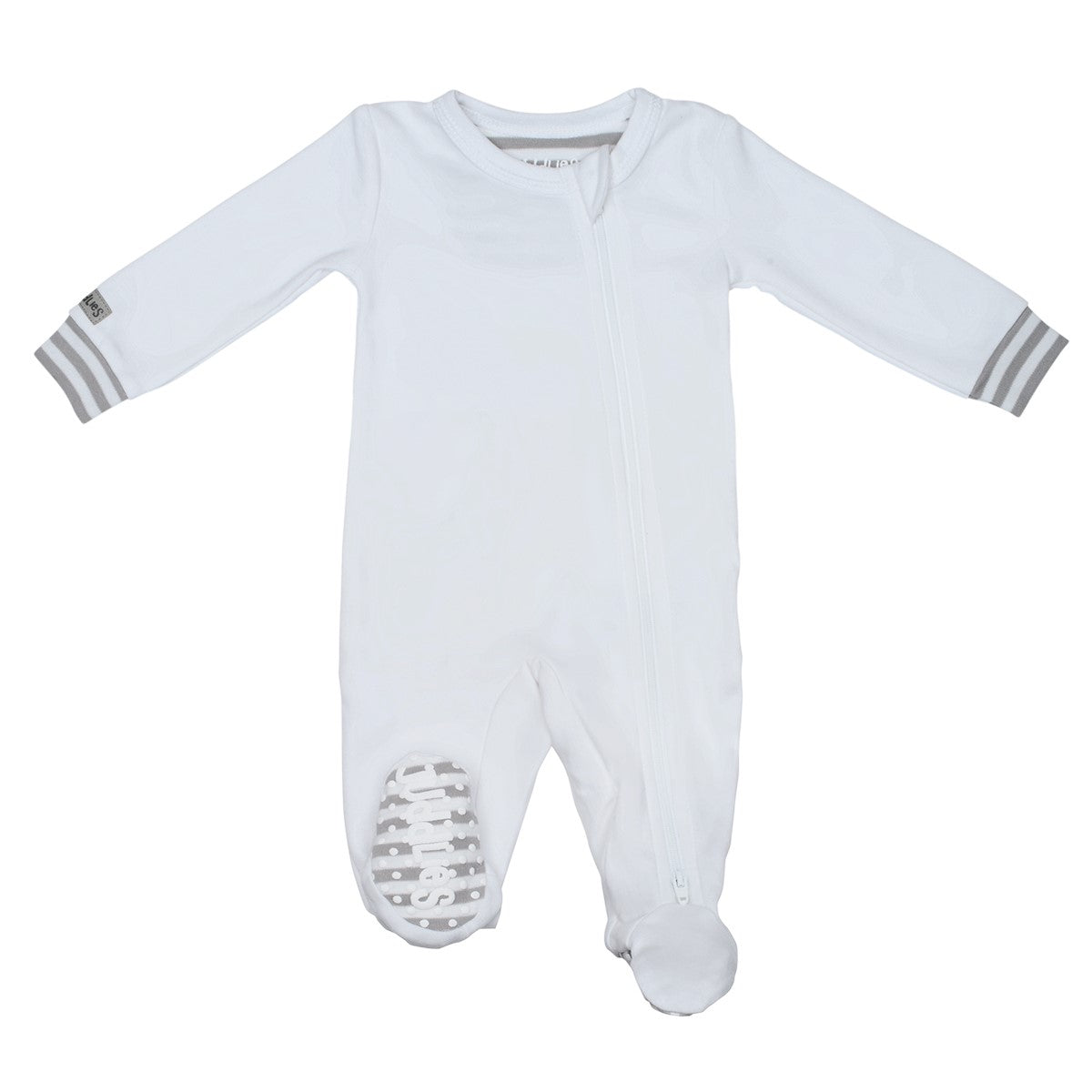 Organic Baby Sleeper In White 0-3M