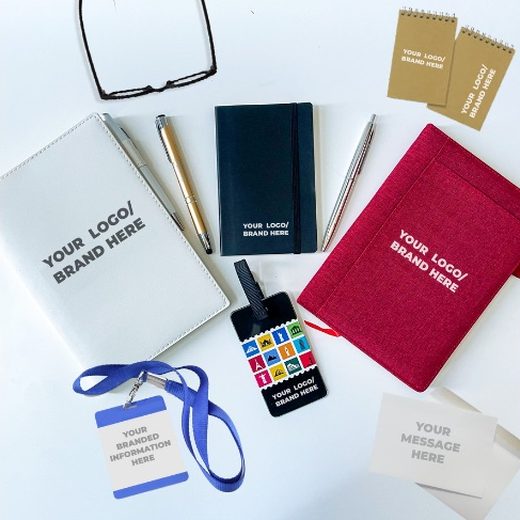 Branded stationery examples